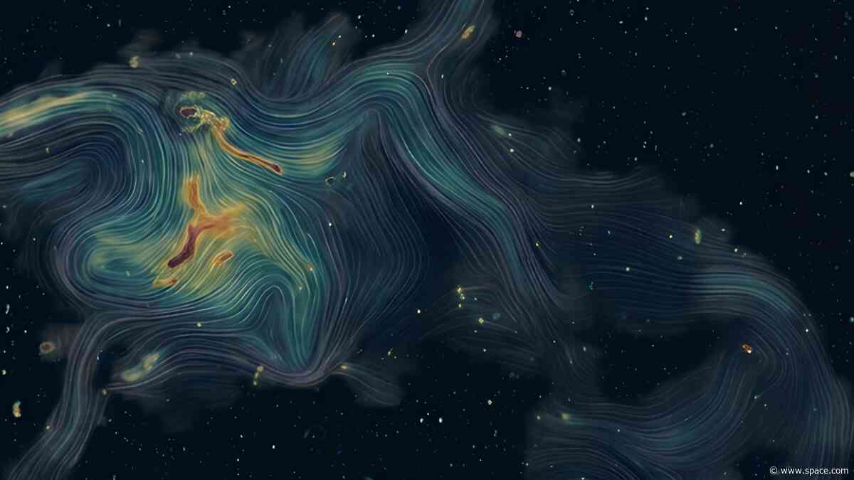 Galaxy cluster's magnetic field reconstructed for 1st time with record-breaking astronomy map