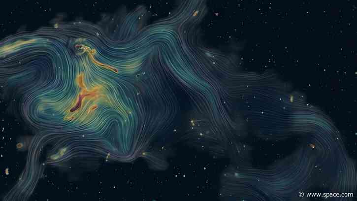 Galaxy cluster's magnetic field reconstructed for 1st time with record-breaking astronomy map
