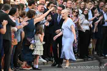 Burnham's wife makes No10 fashion statement: Marie-France van Heel wears £850 Victoria Beckham dress