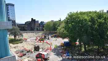 First look at transformation of Swansea city centre that has been hidden behind barriers for months