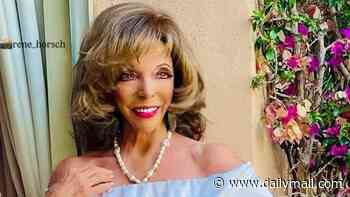Joan Collins, 93, shows off her age-defying looks as she hits the pool at her St Tropez villa with Bond girl Alison Papworth