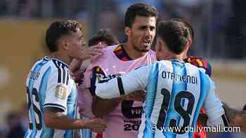 Revealed: Argentina's violent stars face nervous wait as FIFA considers slapping World Cup brutes with severe ban after FOUR Spain players were attacked in shocking post-match scenes