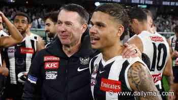 Collingwood coach Craig McRae chokes back tears as he makes emotional plea to troubled Magpies star Bobby Hill as he is set to be released from the club