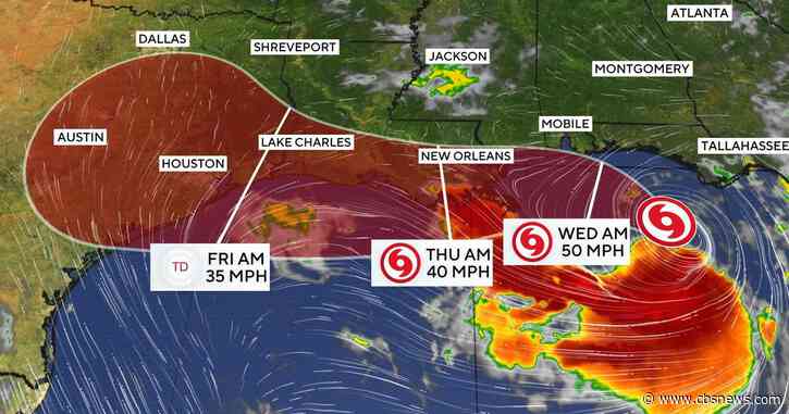 Tropical Storm Bertha strengthens, threatening Gulf Coast. See forecast map and its path.