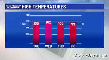 At or above 100-degrees next few days
