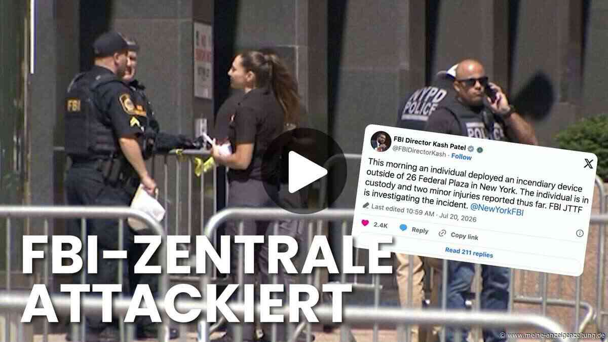 Brandsatz am FBI-Hauptquartier gezündet - FBI-Direktor zu den ersten Erkenntnissen