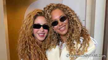 Shakira, 49, and Beyoncé, 44, prove they have not aged a day in 21 years as they show off their youthful looks in a sweet World Cup snap