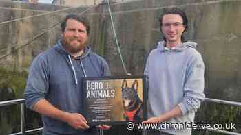Northumberland tour boat crew who helped rescue dog from kayak blown out to sea receive award