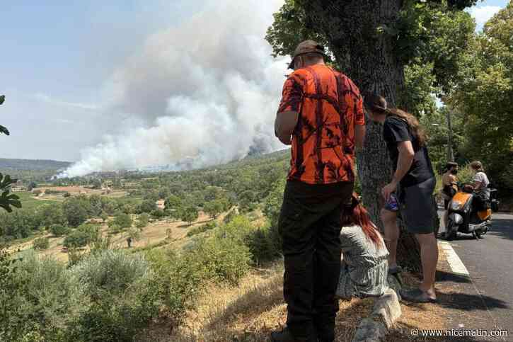 Nouveau départ de feu dans le Var : les premières images spectaculaires des flammes qui ravagent Pontevès, près de Brignoles