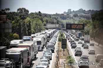 Énorme embouteillage sur l’autoroute A8 après un accident entre plusieurs voitures, le temps de parcours allongé d’au moins une heure sur la Côte d’Azur