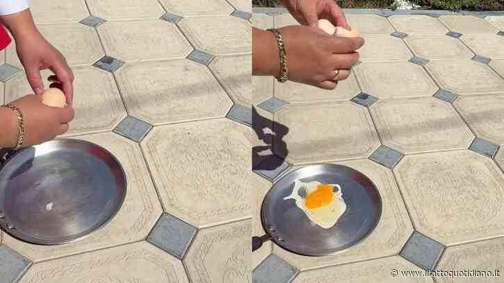 Il termometro sfiora i 49 gradi: le immagini delle uova cotte al sole fanno il giro del web