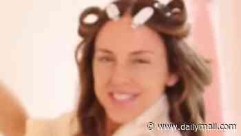 Melanie C shares wedding video of herself getting ready in custom Adidas robe and sliders as she gives a glimpse of her emotional speech and the Spice Girls reuniting on the dancefloor