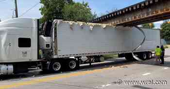 Hat trick: Another Peace Street Bridge truck collision is third in a week