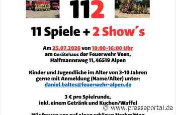 FW Alpen: Ferienspiele bei der Feuerwehr Alpen - Einheit Veen