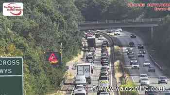 Long delays near M4 at Cardiff after huge queues form