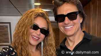 Shakira mingles backstage with A-listers including Beyoncé, David Beckham and Tom Cruise at the World Cup after ex Gerard Piqué watched her performance with their sons