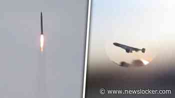 Iraanse staatstelevisie toont beelden van afgevuurde raketten en drones