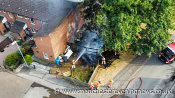 Garden fire in Failsworth sparks major alert on suburban street