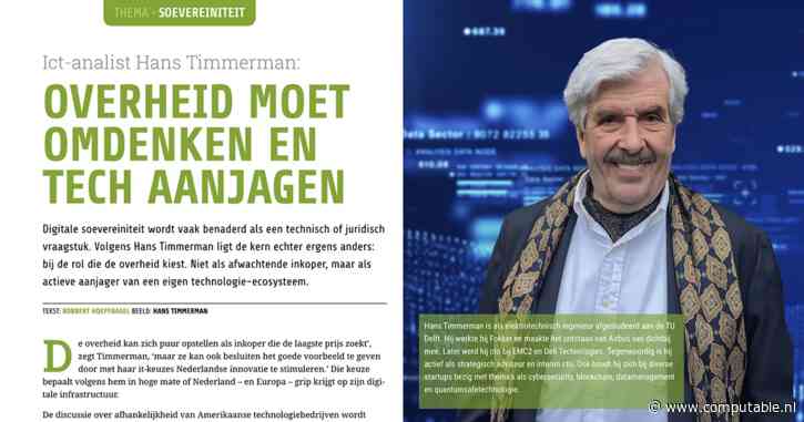Ict-analist Hans Timmerman: Overheid moet omdenken en tech aanjagen