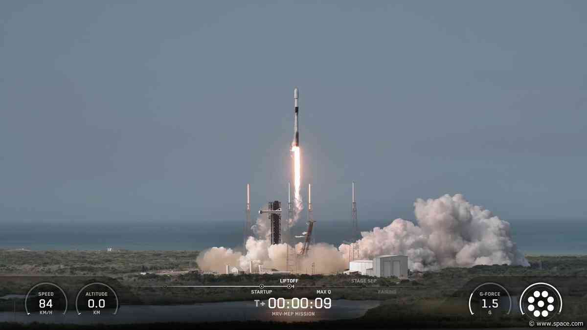 SpaceX launches satellite repair drone with 10-foot robotic arms to Earth orbit