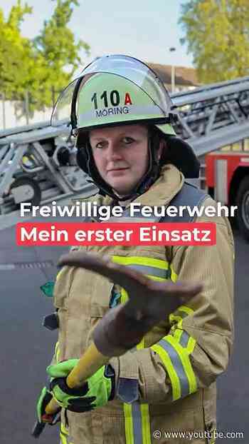 Freiwillige Feuerwehr: erster Einsatz auf der Drehleiter