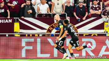 Hearts lose 4-0 to Graz in CL qualifying 1st leg