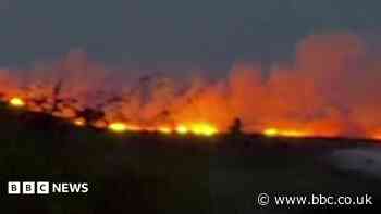 Smoke from wildfire the size of 300 football pitches can be smelt 30 miles away