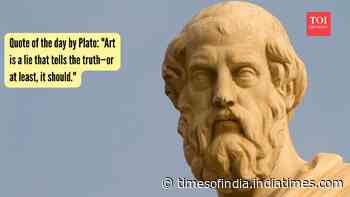 Quote of the day by Plato: "Art is a lie that tells the truth—or at least, it should."