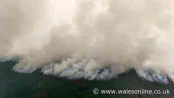 Firefighters issue warning to Welsh towns and villages as huge wildfire threatens