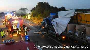 Liveblog: Lkw-Unfall und Feuer auf A2 +++ Schienenersatzverkehr über Ringelheim
