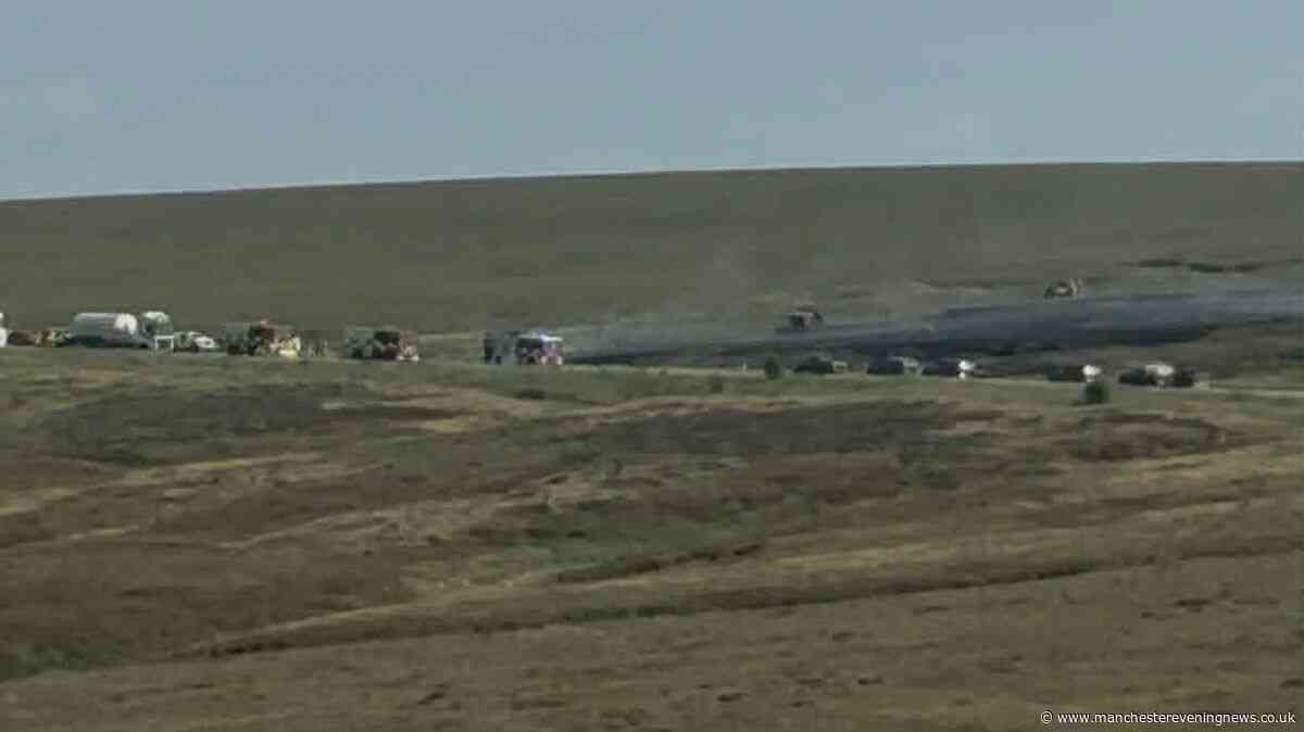Woodhead Pass to remain closed until Monday after moorland fire