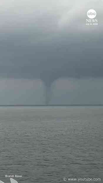 Waterspout spotted over Delaware Bay