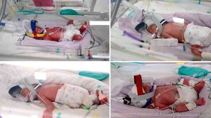 Australian woman gives birth to rare identical quadruplet girls after naturally conceived pregnancy