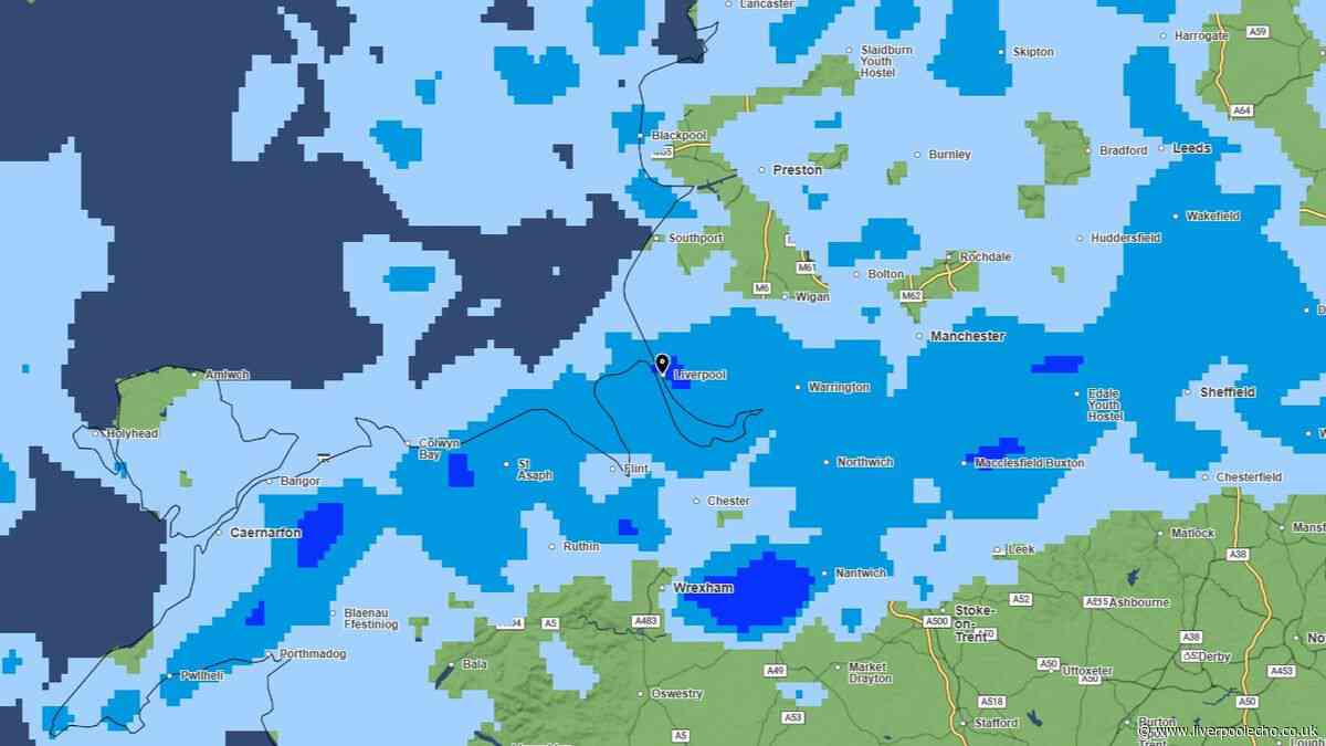 Met Office weather map shows when heavy rain will hit Merseyside this week