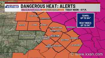 Dangerous heat with 'feels like' temps up to 110 degrees