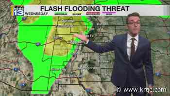 Spotty and heavy storms with trend of hotter weather around New Mexico