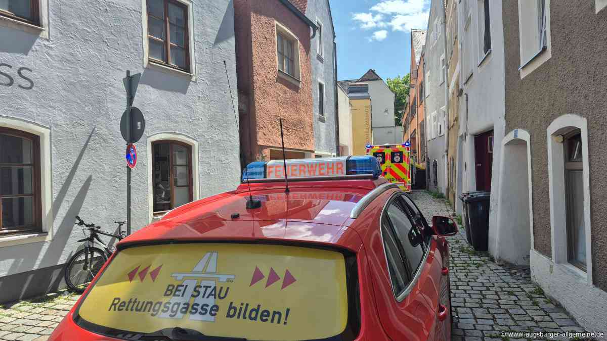 Feuerwehr rückt zu Seniorenwohnanlage in der Landsberger Altstadt aus