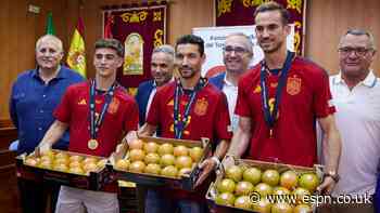 Spain stars awarded tomatoes for World Cup win