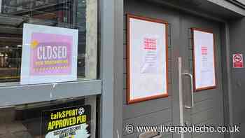 Liverpool city centre pub leaves note on door for customers