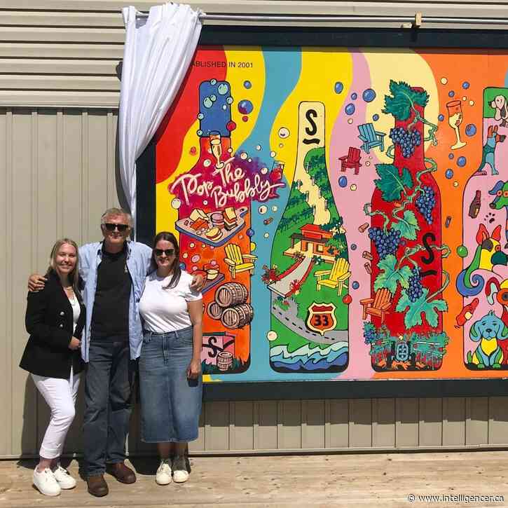 Sandbanks Estate Winery unveils 25th anniversary mural by ANDARA Gallery