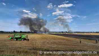 Stau: Flächenbrand an der Autobahn A7 bei Illertissen
