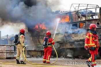 Uitslaande bootbrand bij Steenhuis Recycling 