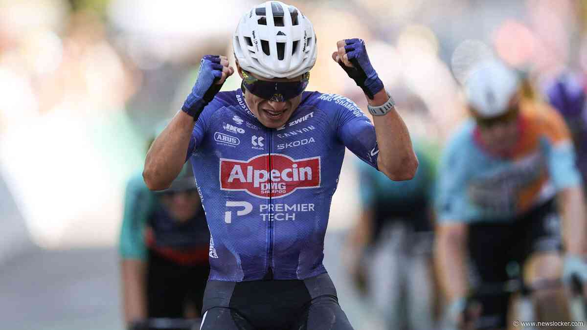Jasper Philipsen scoort eindelijk in de Tour de France na geweldige lead-out Mathieu van der Poel