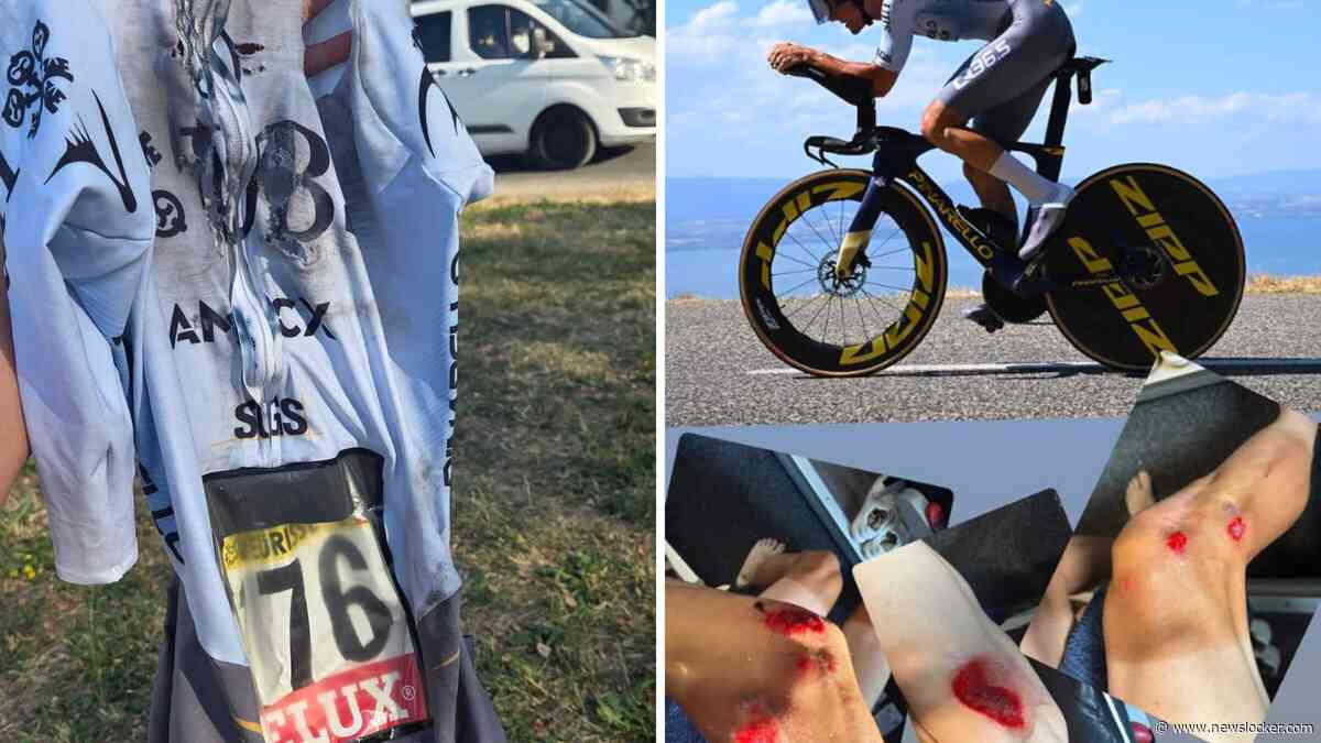 Na Brandon McNulty ook Xandro Meurisse aangereden rondom Tour-tijdrit: ’Hij stuurde dat het mijn schuld was’