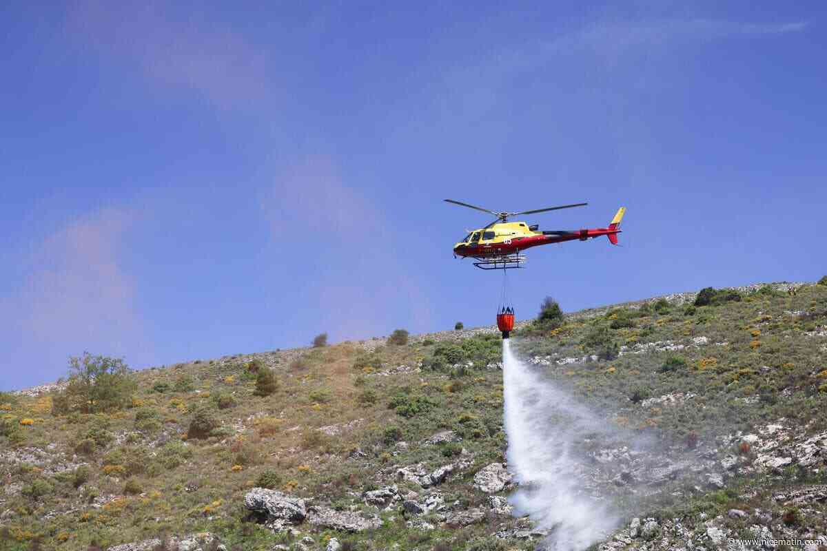 Un feu de végétation se déclare à Nice-Est, trois hélicoptères et d’importants moyens déployés
