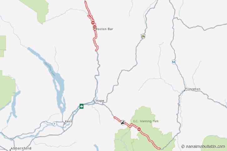 Wildfires close portions of Highway 1, 3