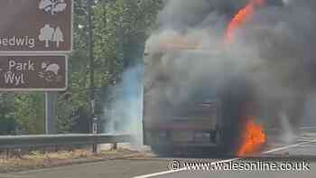 Lorry fire brought M4 to standstill