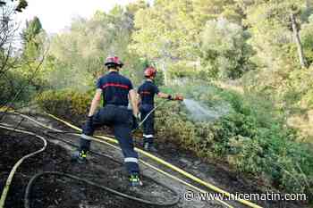 Dix largages, 2000 m2 brûlés : hélicoptères et pompiers stoppent la propagation d’un feu de végétation à Nice