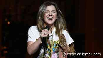 Kelly Clarkson fears she has 'explosive' stomach parasite as she unleashes TMI bathroom confession during concert