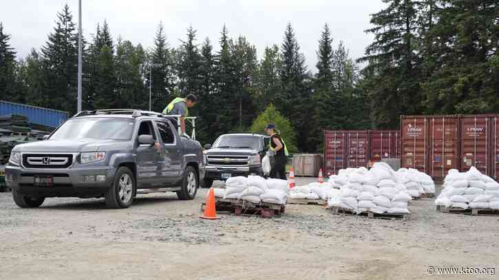 Filling sandbags to prepare for Juneau’s glacial outburst flooding is quicker this year